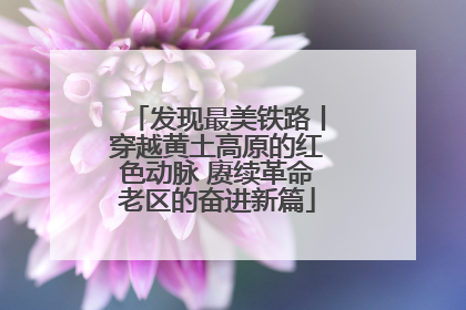 发现最美铁路丨穿越黄土高原的红色动脉 赓续革命老区的奋进新篇