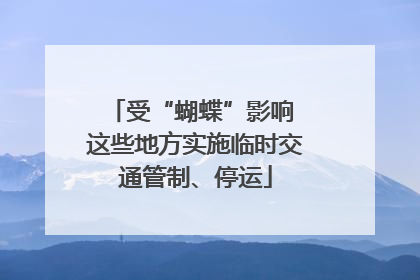 受“蝴蝶”影响 这些地方实施临时交通管制、停运