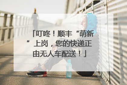 叮咚！顺丰“萌新”上岗，您的快递正由无人车配送！