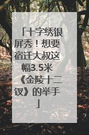 十字绣银屏秀！想要宿迁大叔这幅3.5米《金陵十二钗》的举手
