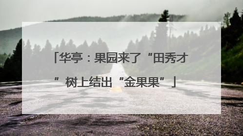 华亭：果园来了“田秀才”树上结出“金果果”