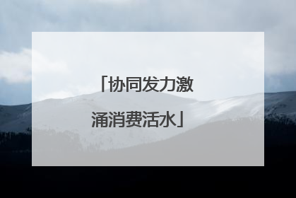协同发力激涌消费活水