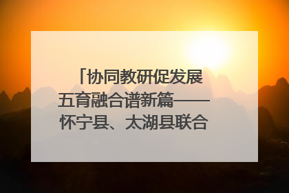 协同教研促发展 五育融合谱新篇——怀宁县、太湖县联合教研活动在月山镇中心学校成功举办