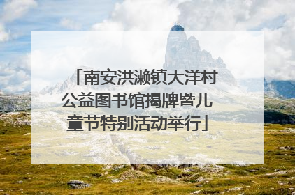南安洪濑镇大洋村公益图书馆揭牌暨儿童节特别活动举行