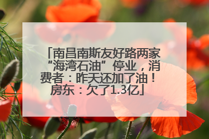 南昌南斯友好路两家“海湾石油”停业，消费者：昨天还加了油！房东：欠了1.3亿