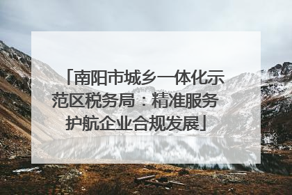 南阳市城乡一体化示范区税务局：精准服务护航企业合规发展