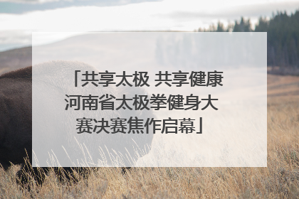 共享太极 共享健康 河南省太极拳健身大赛决赛焦作启幕