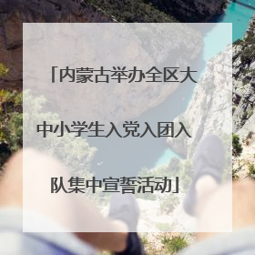 内蒙古举办全区大中小学生入党入团入队集中宣誓活动