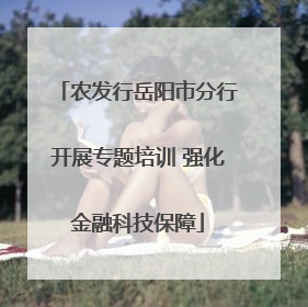 农发行岳阳市分行开展专题培训 强化金融科技保障