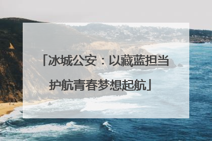 冰城公安：以藏蓝担当 护航青春梦想起航