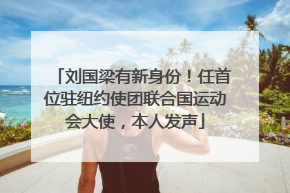 刘国梁有新身份！任首位驻纽约使团联合国运动会大使，本人发声