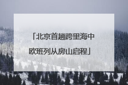 北京首趟跨里海中欧班列从房山启程