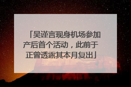 吴谨言现身机场参加产后首个活动，此前于正曾透露其本月复出