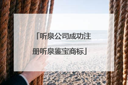 听泉公司成功注册听泉鉴宝商标