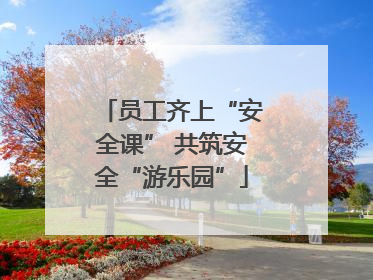 员工齐上“安全课” 共筑安全“游乐园”