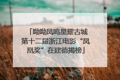 呦呦凤鸣星耀古城 第十二届浙江电影“凤凰奖”在建德揭榜
