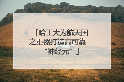 哈工大为航天国之重器打造高可靠“神经元”