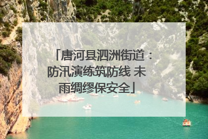 唐河县泗洲街道：防汛演练筑防线 未雨绸缪保安全