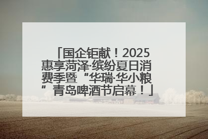 国企钜献！2025惠享菏泽·缤纷夏日消费季暨“华瑞·华小粮”青岛啤酒节启幕！