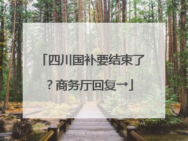 四川国补要结束了？商务厅回复→