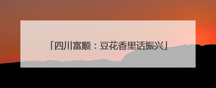 四川富顺：豆花香里话振兴