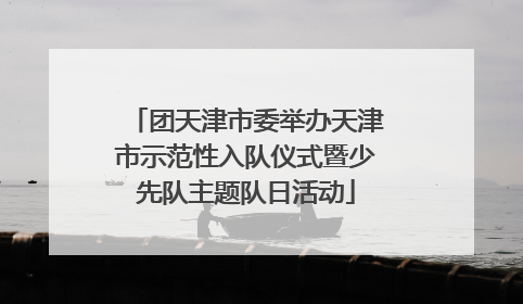 团天津市委举办天津市示范性入队仪式暨少先队主题队日活动