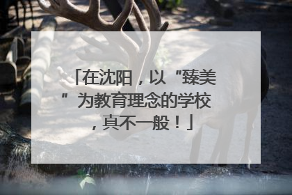 在沈阳，以“臻美”为教育理念的学校，真不一般！