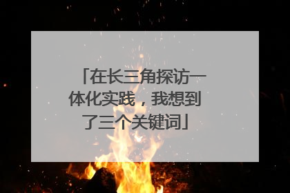 在长三角探访一体化实践，我想到了三个关键词