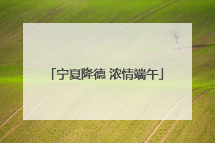 宁夏隆德 浓情端午