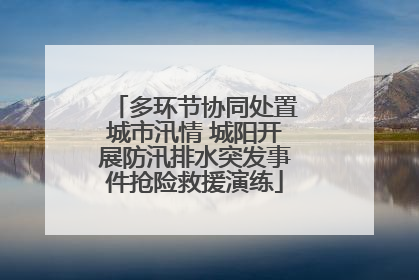 多环节协同处置城市汛情 城阳开展防汛排水突发事件抢险救援演练