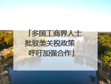 多国工商界人士批驳美关税政策 呼吁加强合作