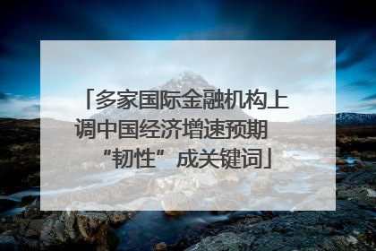 多家国际金融机构上调中国经济增速预期 “韧性”成关键词