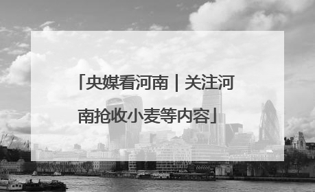 央媒看河南｜关注河南抢收小麦等内容