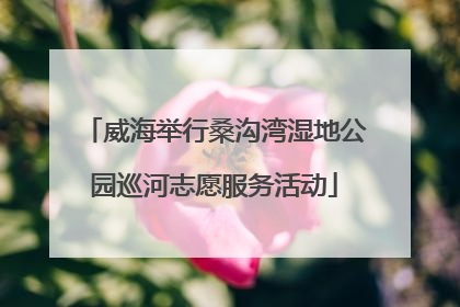 威海举行桑沟湾湿地公园巡河志愿服务活动