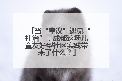 当“童议”遇见“社治”，成都这场儿童友好型社区实践带来了什么？