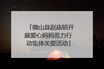 微山县赵庙镇开展爱心妈妈蓄力行动集体关爱活动