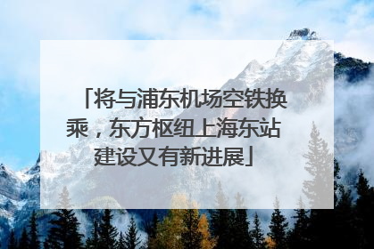 将与浦东机场空铁换乘，东方枢纽上海东站建设又有新进展