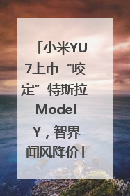 小米YU7上市“咬定”特斯拉Model Y，智界闻风降价