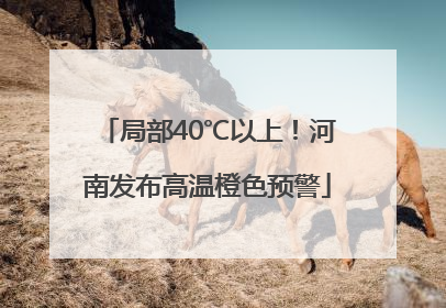 局部40℃以上！河南发布高温橙色预警