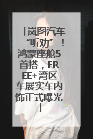 岚图汽车“听劝”！鸿蒙座舱5首搭，FREE+湾区车展实车内饰正式曝光