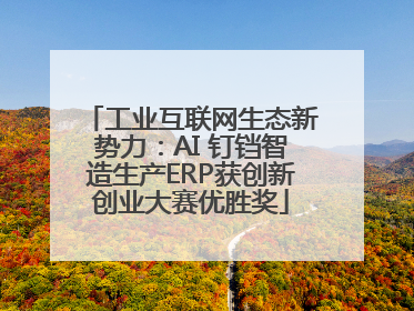 工业互联网生态新势力：AI 钉铛智造生产ERP获创新创业大赛优胜奖