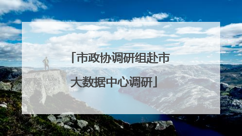 市政协调研组赴市大数据中心调研