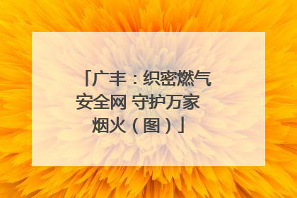广丰：织密燃气安全网 守护万家烟火（图）