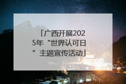 广西开展2025年“世界认可日”主题宣传活动