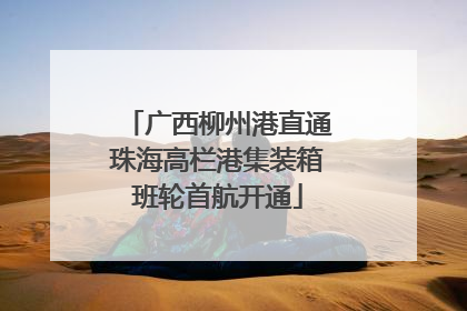 广西柳州港直通珠海高栏港集装箱班轮首航开通