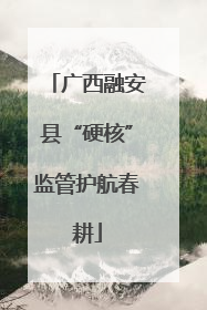 广西融安县“硬核”监管护航春耕
