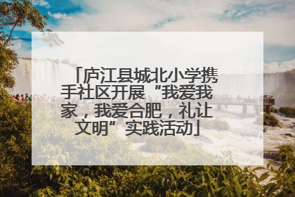 庐江县城北小学携手社区开展“我爱我家，我爱合肥，礼让文明”实践活动