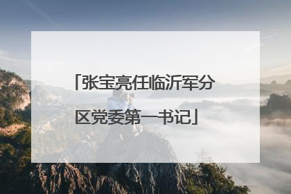 张宝亮任临沂军分区党委第一书记