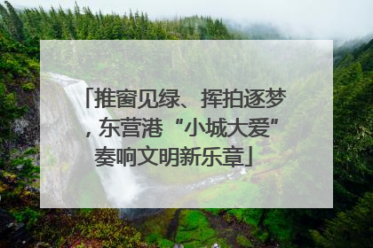 推窗见绿、挥拍逐梦，东营港“小城大爱”奏响文明新乐章