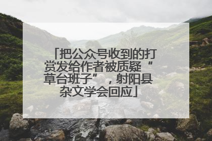 把公众号收到的打赏发给作者被质疑“草台班子”，射阳县杂文学会回应